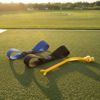 3 Pieces Swing Practice Tool with Arm Straps Wearable Golf Swing Arm Band Curved Posture Correction Aid for Beginners