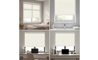 Light-Filtering Semi-Blackout Window Shade Roll-up Pull Chain Roller Curtain Milky White Pull Cord Thick for Bedroom, Office, Balcony, Bathroom