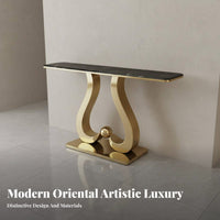 Narrow Console Table Light Luxury Aesthetic Wall Table Minimalist Design Hallway Furniture for Homeowners, Interior Designers, Foyer, Living Room