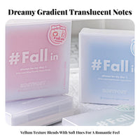 112 Pieces Gradient Sticky Note Set Translucent Paper Notes Multi-Paper Note Organizer for Scrapbookers, Teenagers, School, Office