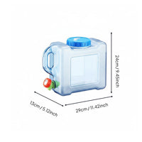 Food Grade Material Camping Water Jug with Faucet Thickened Wall Beverage Dispenser High Temperature Resistant Outdoor Gear Leakproof Design for Campers