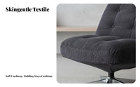 Nordic and design Upholstered rotating Armchair Designer Look rotating Barrel Armchair soft and cushiony Upholstery Lounge Chair Ergonomic Design for Readers, Adults, homeowners, Living Room, Bedroom, perusing corner