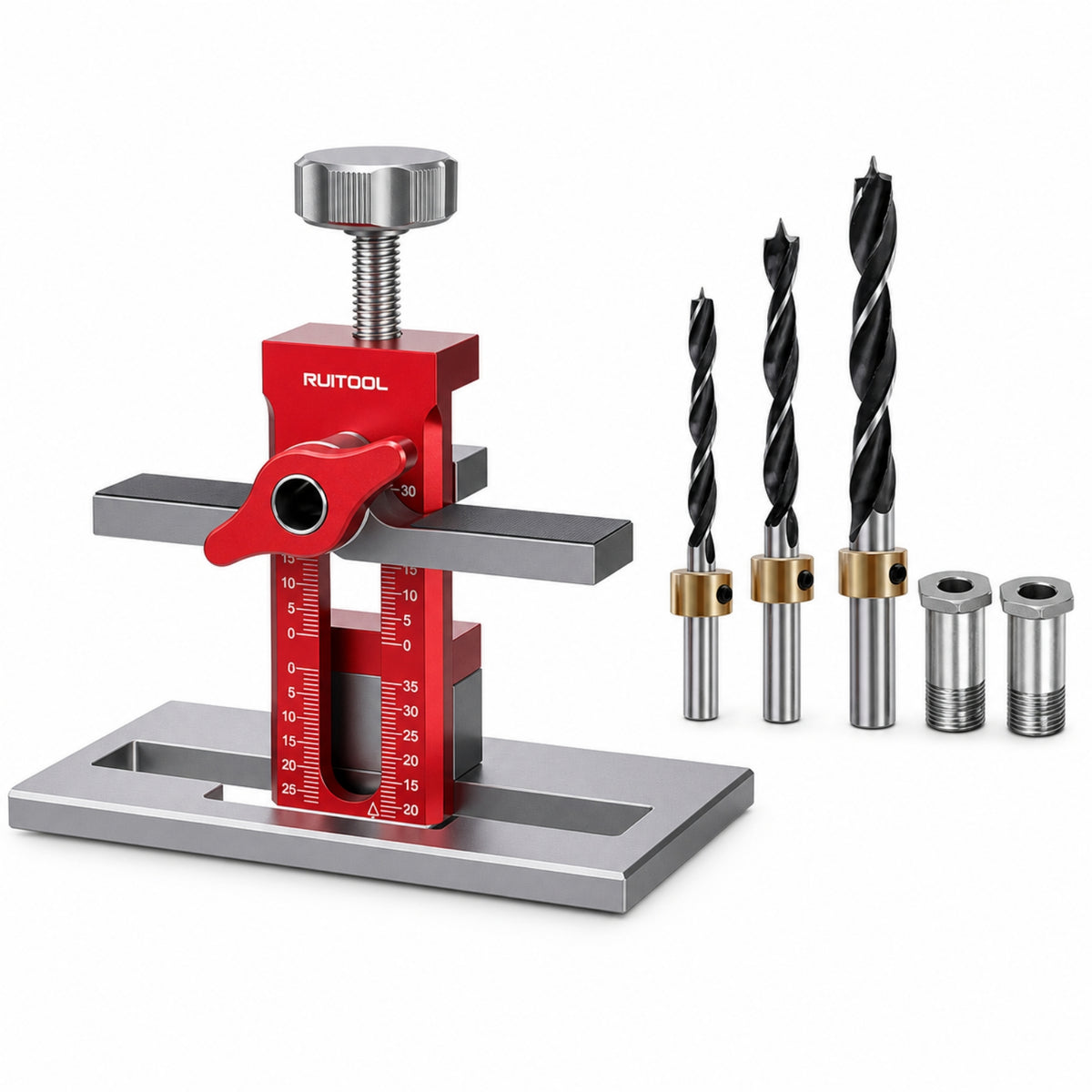 Adjustable Cabinet Door Jig with Drill Sleeves Precision Cabinet Door Mounting Jig Anti-Slip Tool for Woodworkers, Diyers