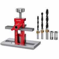 Adjustable Cabinet Door Jig with Drill Sleeves Precision Cabinet Door Mounting Jig Anti-Slip Tool for Woodworkers, Diyers