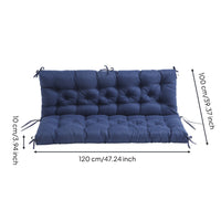 Waterproof Bench Cushion Easy to Spotless Garden Bench Cushion Tie Straps Outdoor Chair Pad for Patio