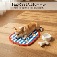 Double-Sided Pet Cooling Mat for Cats and Dogs, Foldable Summer Ice Pad for Kennels and Beds