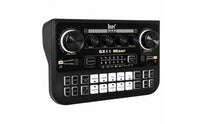 Noise Reduction USB Sound Card Mixer RGB Lighting Live Stream Mixer Easy Hardware Control Audio Gear All in Single Setup for Streamers, Podcasters, Gamers, Recording, Gaming, Podcasting