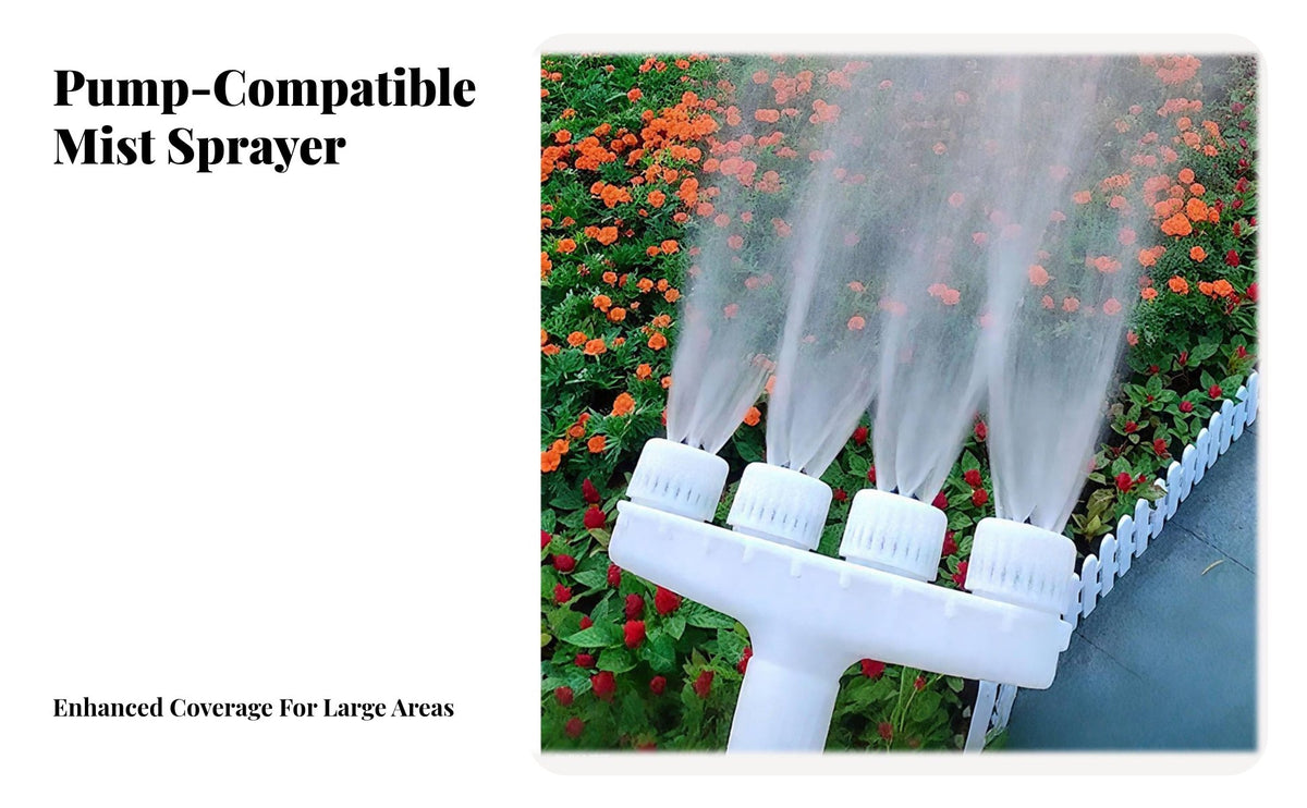 Multi-Head Sprinkler Nozzle Water Saving Mists Spray Head High Volume Mists Sprinkler for Gardeners, Farmers, Greenhouse, Farmland, Lawn