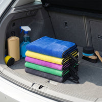 Fuzz Microfibre Cloth 5 Pack, Extremely-Soft Microfibre Towel for Car and Glass, High Absorbency Terry Cloths for Detailing