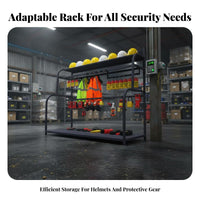 Security Equipment Stand Comprehensive Storage Riot Gear Rack Multi-Functional Design Police Gear Rack for First Responders, Guard Post, School