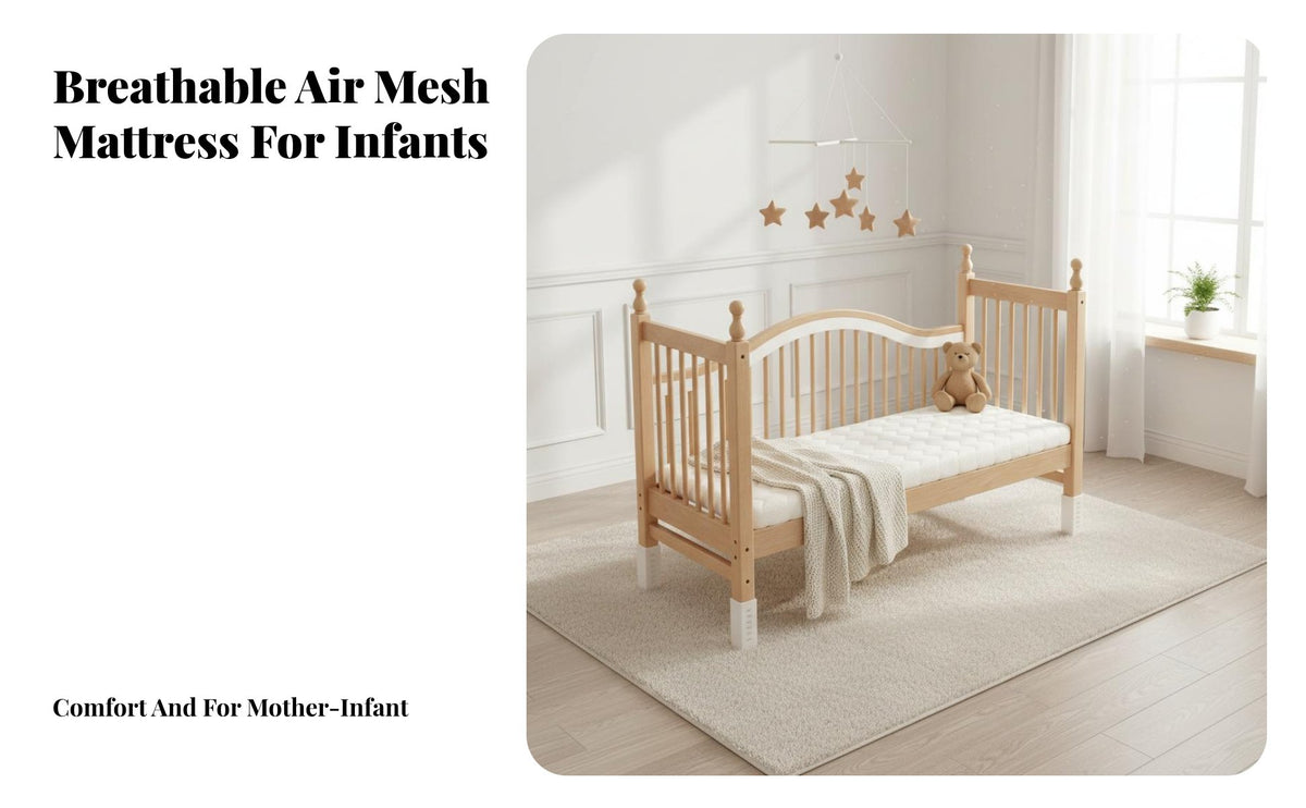 Wooden Bedside Cradle Solid Beech Wood Attached Infant Bed Liftable Guardrail Sleeping Infant Crib for Newborns, Young Children, Nighttime Feedings