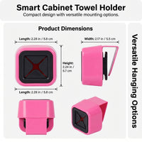 Household Bathroom Towel Hooks and Dish Cloth Holder for Homeowners, Push-in Hand for Hanging and Drying