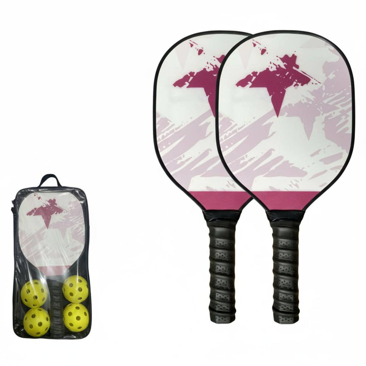 Lightweight Pickleball Paddle Set Non-Slip Grip Pickleball Racket Kit Enlarged Sweet Zone for Children, Men, Outdoor, Indoor