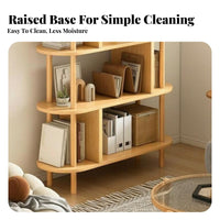 sturdy Wood Legs A-Frame shelving unit Floor-Standing Storage Shelf Modern Design Display Rack Sturdy Construction for Book Lovers, Homeowners, Decor aficionados, Living Room, Home Office, Bedroom