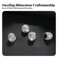 4 Pieces Crystal Rhinestone Valve Stem Covers Sparkling Rhinestones Rhinestone Valve Cap Dustproof Sparkle Car Tire Cap for Women, Cars, SUVs, Trucks