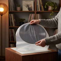 100 Pieces Translucent CD Sleeve with Rounded Top Archival CD Inner Sleeve Anti-Scratch Dust-Resistant for Media Storage