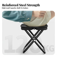 Ultralight & Compact Collapsible Pouch Stool Lightweight Backpacking Stool Folds Flat Portable Seat Easy to Set up for Travelers, Commuters, Queuing, Outdoors, Travel, Fishing