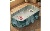 Non-Inflatable Foldable Pool Collapsible Rigid Panel Pool Portable Quick Setup for Families