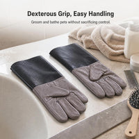 Pet Anti-Bite and Scratch Protective Gloves for Dog and Cat Training, Bathing, and Handling