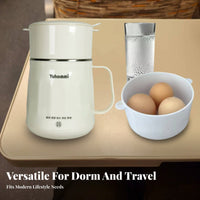 Portable Electric Heating Cup 304 Stainless Steel Liner Electric Kettle Dry-Overheat Protection Small Portable Kettle for Students, Dormitory