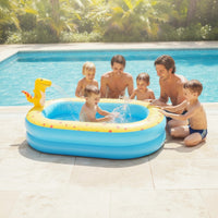 Dinosaur Spray Pool Soft Inflatable Pool with Dinosaur Theme for Children, Backyard, Garden