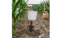 White Plastic Manual Fertilizer Applicator Stainless Steel Soil Fertilizer Tool Tapered Tip