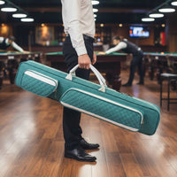 Multi Pocket 1/2 Cue Case Portable Billiard Cue Bag Shielded Billiard Stick Storage Bag Lightweight for Travel