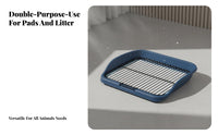 Dog Toilet with Mesh Easy to Clean Dog Potty Tray Pet Toilet with Mesh Keeps Paws Dry Indoor Puppy Potty Spray Guard