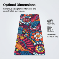 Non-Slip Mat Towel Suede Microfiber for Hot Pilates Gym Workout, Fitness with Mesh Carrying Bag, 72"X 26.8