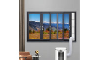 4 Pieces Portable Cooling Unit Window Barrier Kit Adjustable Window Sealing Board with Hose Opening Extendable Hardware for Renters, Homeowners