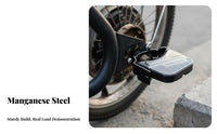 2 Pieces Foldable Bike Foot Pegs High Strength Foldable Cycle Footrest Folding Rear Bike Pedals Sturdy Duty Passenger Foot Pegs