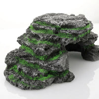 Textured Aquarium Cave and Reptile Hide, Resin Reptile Hideout Climbing Playthings for Reptiles and Aquatic Life, Rock Habitat for Tanks