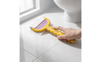 Scraper with Long Handle Flexible Bathroom Scraper Cleaning Tool with Long Handle Ergonomic Scrubbing Brush Easy to Clean