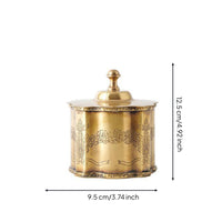 Tabletop Organizer Embossed Brass Organizer Vintage Decorative Bowl with Detailing for Interior Stylists, Collectors, Dresser, Sideboard