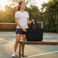 Badminton Racket Bag Multi-Compartment Tennis Racket Bag Lightweight Handheld Tote for Travel, Outdoor