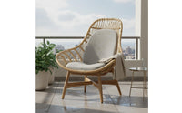 Waterproof Balcony Wicker Furniture Set Sunproof Balcony Chair Set Woven Design Wicker Armchair Weather-Resistant for Outdoor, Patio