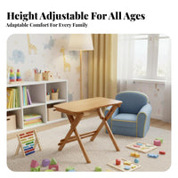 Foldable Design Adjustable Desk and Chair Combo Safe long-lasting Adjustable Height Workstation Widened Desktop children's Furniture Easy Assembly for Students, Kids (3-15 years), Parents, Homeschooling, Bedroom, Home, Playroom
