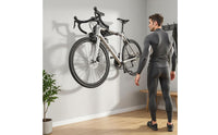 Black or Beige Wall-Mounted Two-Wheeler Rack 30 Kg Load Wall Mount Bike Rack Mounting Hardware Safeguard Pads