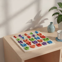 Educational Puzzle Activity 3-Dimensional Puzzle Wooden Puzzle Colorful Matching Toy Rounded for Toddlers, Preschoolers, Playroom, Homeschool, Classroom