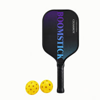 Carbon Fiber Pickleball Paddle 16mm Pickleball Paddle with Carbon-Fiber Racket Perforated Grip Non-Slip for Beginners, Practice