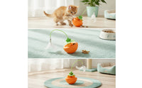 Wobble Cat Toy with Wand Wobbling Cat Wand with Floor Base Self-Playing Flexible for Cats, Home
