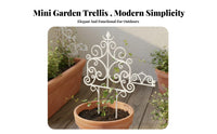 Mini Climbing Plant Trellis Versatile Use Vintage Scrollwork Plant Rack Climber Support Rack Easy to Install for Patio