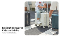 Combination Lock Rideable Suitcase Adjustable Pull Rod Kids Rideable Luggage 360° Silent Wheels for Parents, Airport, Vacation, Trips