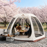 One-Touch Mesh Tent, Tarp Tent, For 3-5 People, Automatic Setup, Mosquito Net, Camping, Outdoor, Insect Repellent