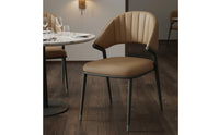 Channel Tufted Side Chair Light Luxury Upholstered Dining Chair Ergonomic Design Household Furniture for Kitchen, Restaurant, Home Office