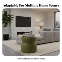 Upholstered Entryway Stool Italian-Inspired Design Capsule-Shaped Stool Cushioned Seat Sturdy Frame for Adults, Women, Hallway