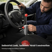 Hook Arms Steering Wheel Lock Red Accents Metal Steering Wheel Lock Easy to Use
