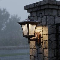 Waterproof Solar Pillar Light Decorative Solar Wall Light Weather Resistant Outdoor Wall Lantern Energy Saving for Villa Gate, Courtyard, Roof Terrace