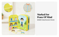 EVA Dress-up Game Book Illustrated Removable Clothes Book Colorful
