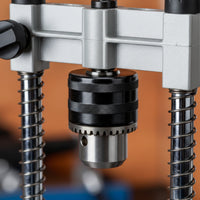 Precision Drill Stand with Guide Columns Straight Drill Press Stand Metal Vertical Drilling Guide Versatile for Workshop
